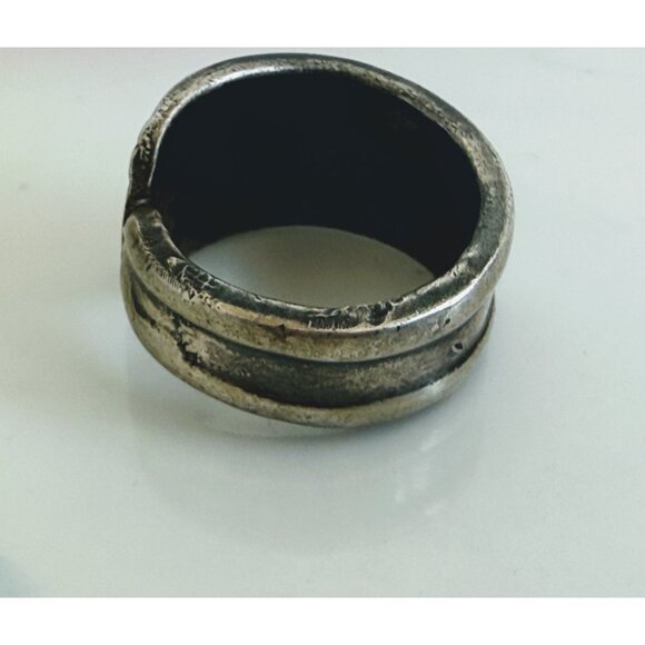 Vintage 60's Sterling Silver Spoon Ring 12.5 grams Size 8.5 - Picture 8 of 11